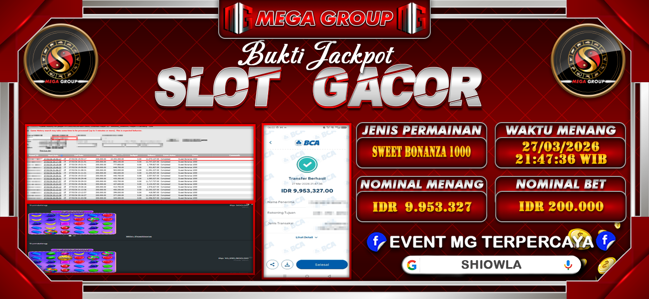 Bukti JP situs Shiowla hari Jumat, 27 Maret 2026